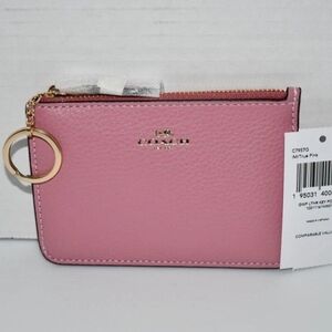 Coach Blush Pink Leather Key Holder C7957G Imous  New With Tag